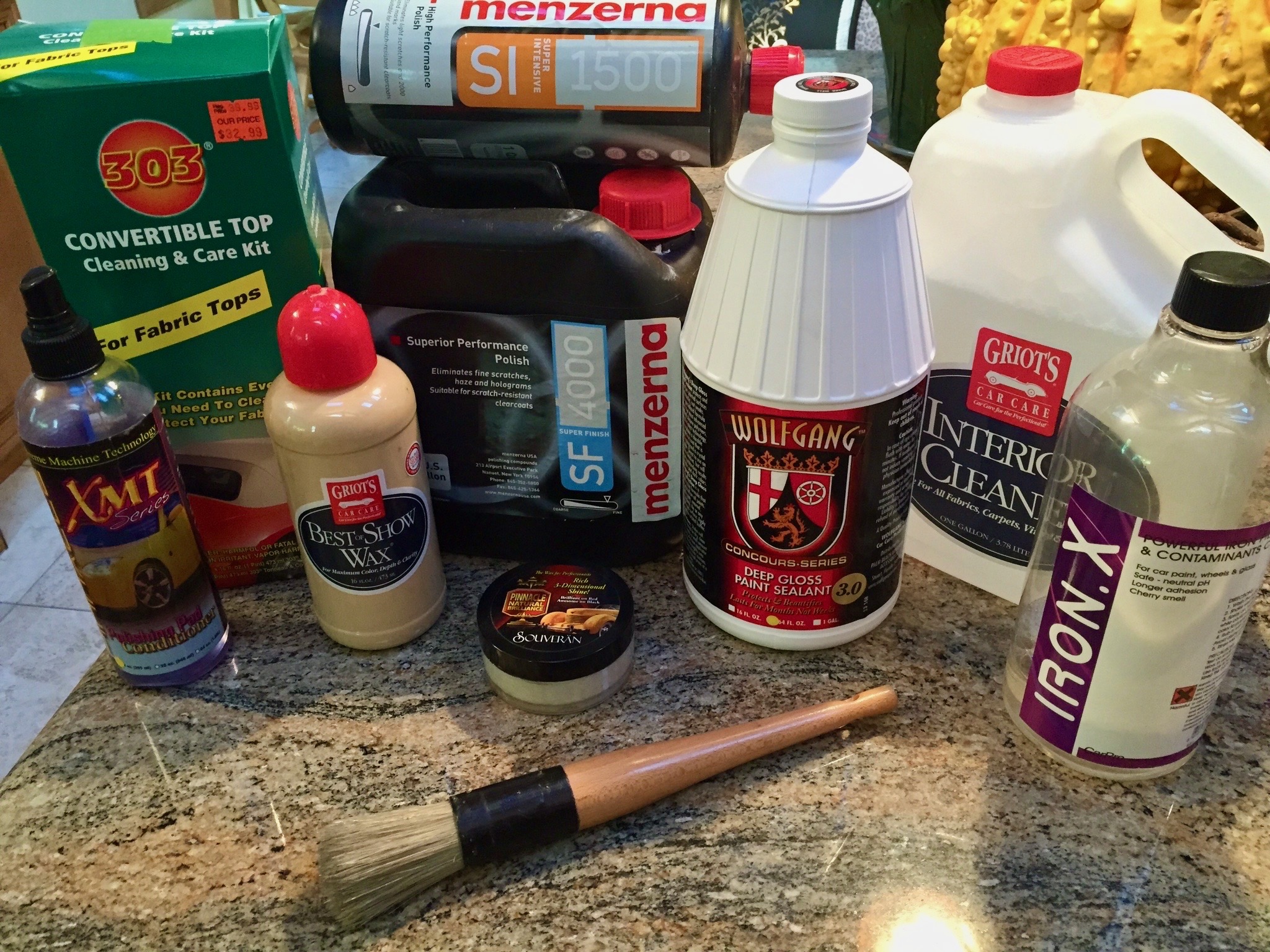 Professional auto detailing supplies