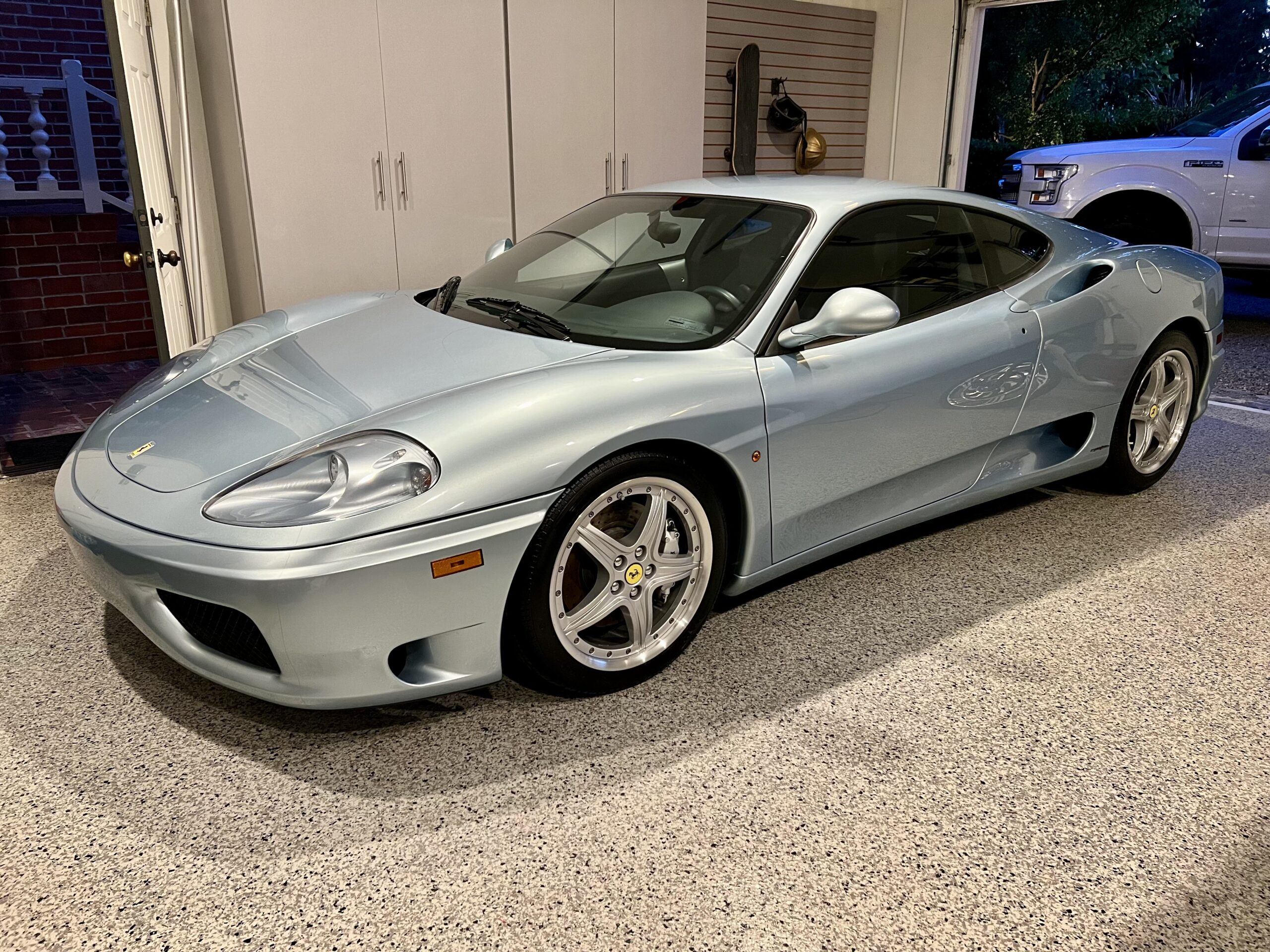 Ferrari in garage